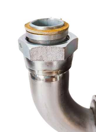 Tuyau d'entrée de gaz DN25 x demi-raccord avec écrou libre 1''