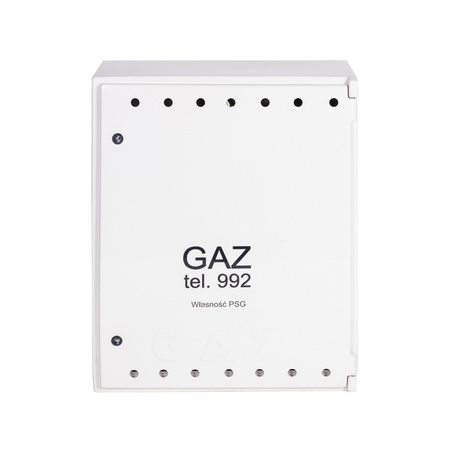 Station de comptage et de reduction de gaz (MRS) pour 2 compteurs de gaz fabrique en stratifie, jaune 670x870x250