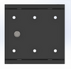 Recessed gas cabinet 250x250 metal - anthracite