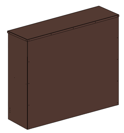 Armoire a gaz sur pied 1000x1000x400, jaune