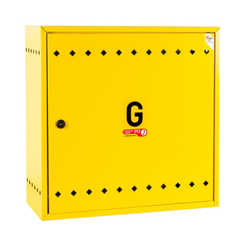 Armoire a gaz sur pied 600x600x250, toit plat, jaune