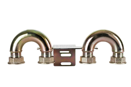 Gas meter bar for gas meter G4/G6, half union with loose nut 1¼" x half union with loose nut 1¼"