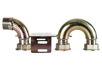 Support pour compteur de gaz G4/G6, filetage male 1 1/4" x demi-raccord avec écrou libre 1 1/4''